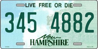 NH license plate 3454882