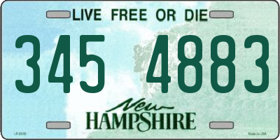 NH license plate 3454883