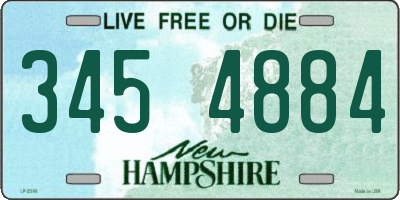 NH license plate 3454884