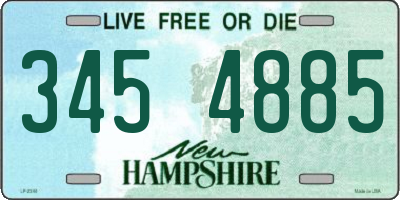 NH license plate 3454885