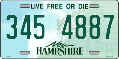 NH license plate 3454887
