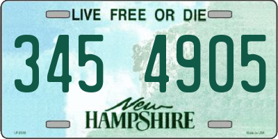 NH license plate 3454905
