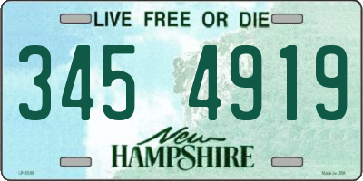 NH license plate 3454919