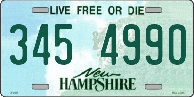 NH license plate 3454990