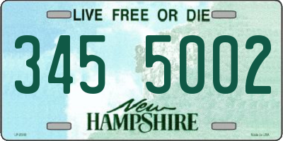 NH license plate 3455002