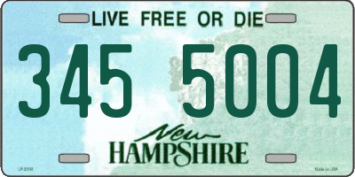NH license plate 3455004