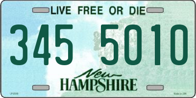 NH license plate 3455010