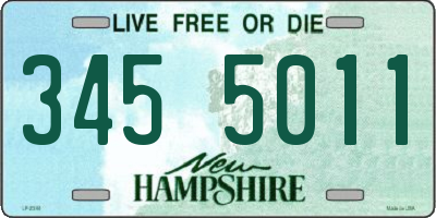 NH license plate 3455011