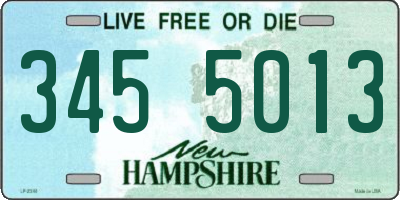 NH license plate 3455013