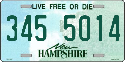 NH license plate 3455014