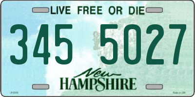 NH license plate 3455027