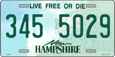 NH license plate 3455029