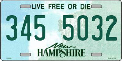 NH license plate 3455032