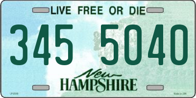 NH license plate 3455040