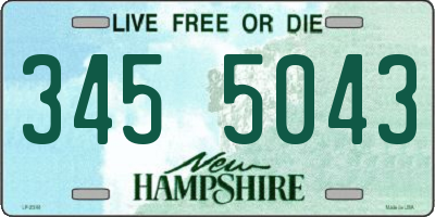 NH license plate 3455043