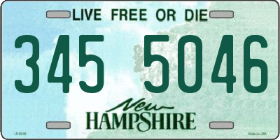 NH license plate 3455046
