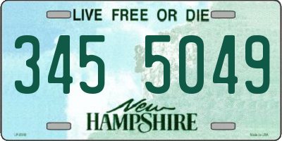NH license plate 3455049
