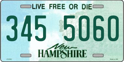NH license plate 3455060