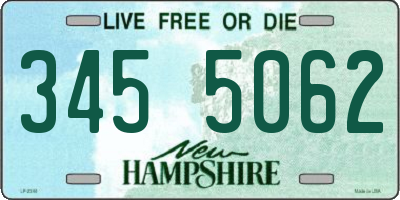 NH license plate 3455062