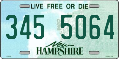 NH license plate 3455064