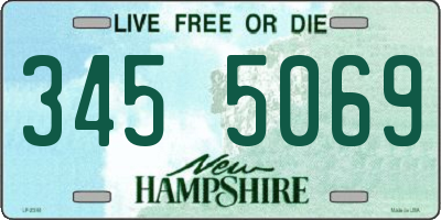 NH license plate 3455069