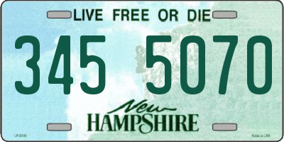 NH license plate 3455070