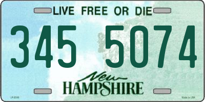 NH license plate 3455074