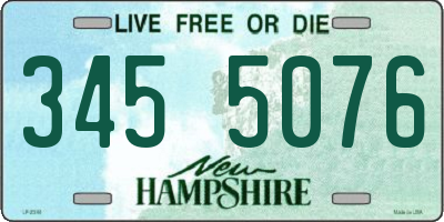 NH license plate 3455076