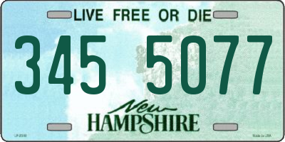 NH license plate 3455077