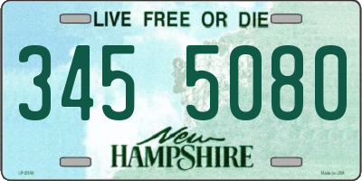 NH license plate 3455080