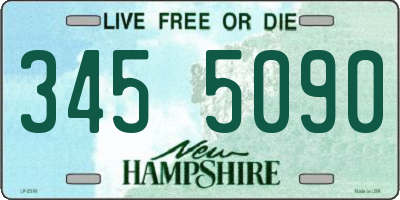 NH license plate 3455090