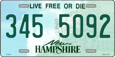 NH license plate 3455092