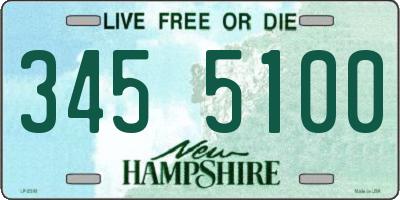 NH license plate 3455100