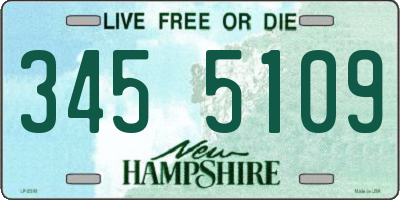 NH license plate 3455109