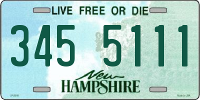 NH license plate 3455111