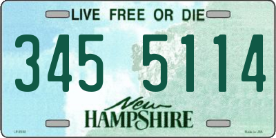 NH license plate 3455114