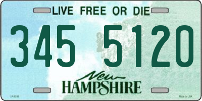 NH license plate 3455120