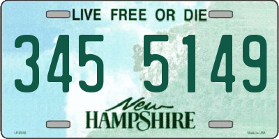 NH license plate 3455149