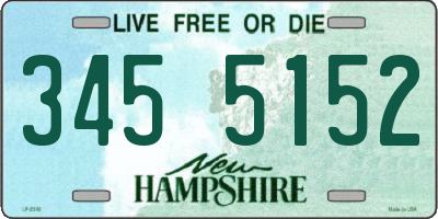 NH license plate 3455152