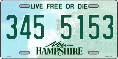 NH license plate 3455153