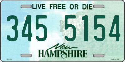 NH license plate 3455154