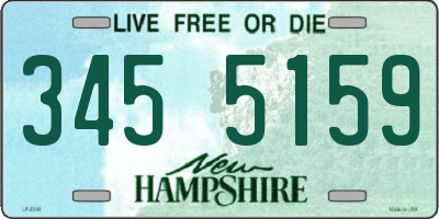 NH license plate 3455159