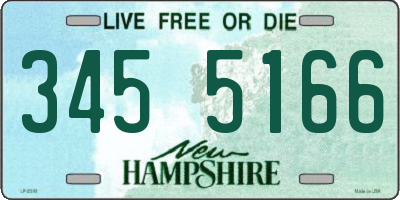 NH license plate 3455166