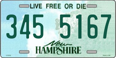 NH license plate 3455167