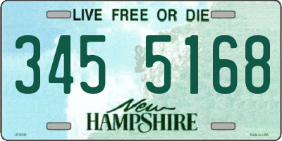 NH license plate 3455168