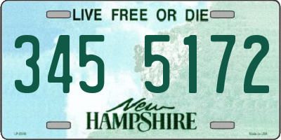 NH license plate 3455172