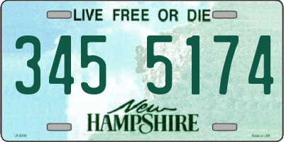 NH license plate 3455174