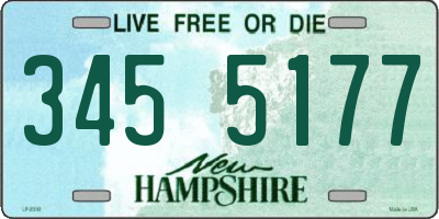 NH license plate 3455177