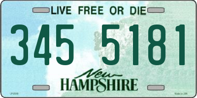 NH license plate 3455181
