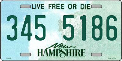 NH license plate 3455186